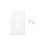 Placa De Pared 2 Puertos Para Jack Rj45
