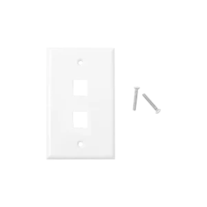 Placa De Pared 2 Puertos Para Jack Rj45