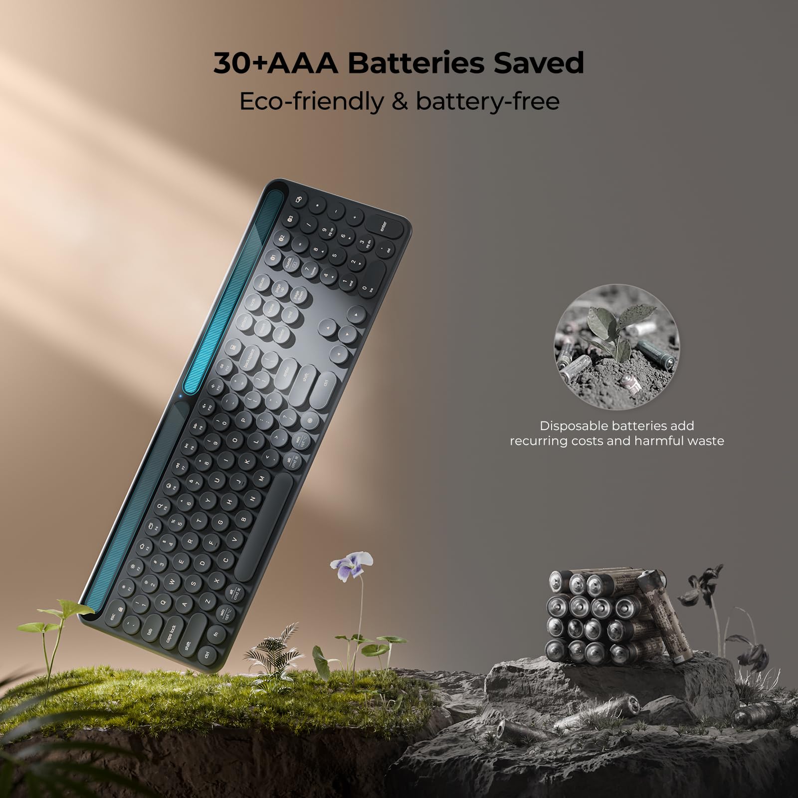 Teclado Iclever Bk60 Solar Bluetooth - Imagen 2