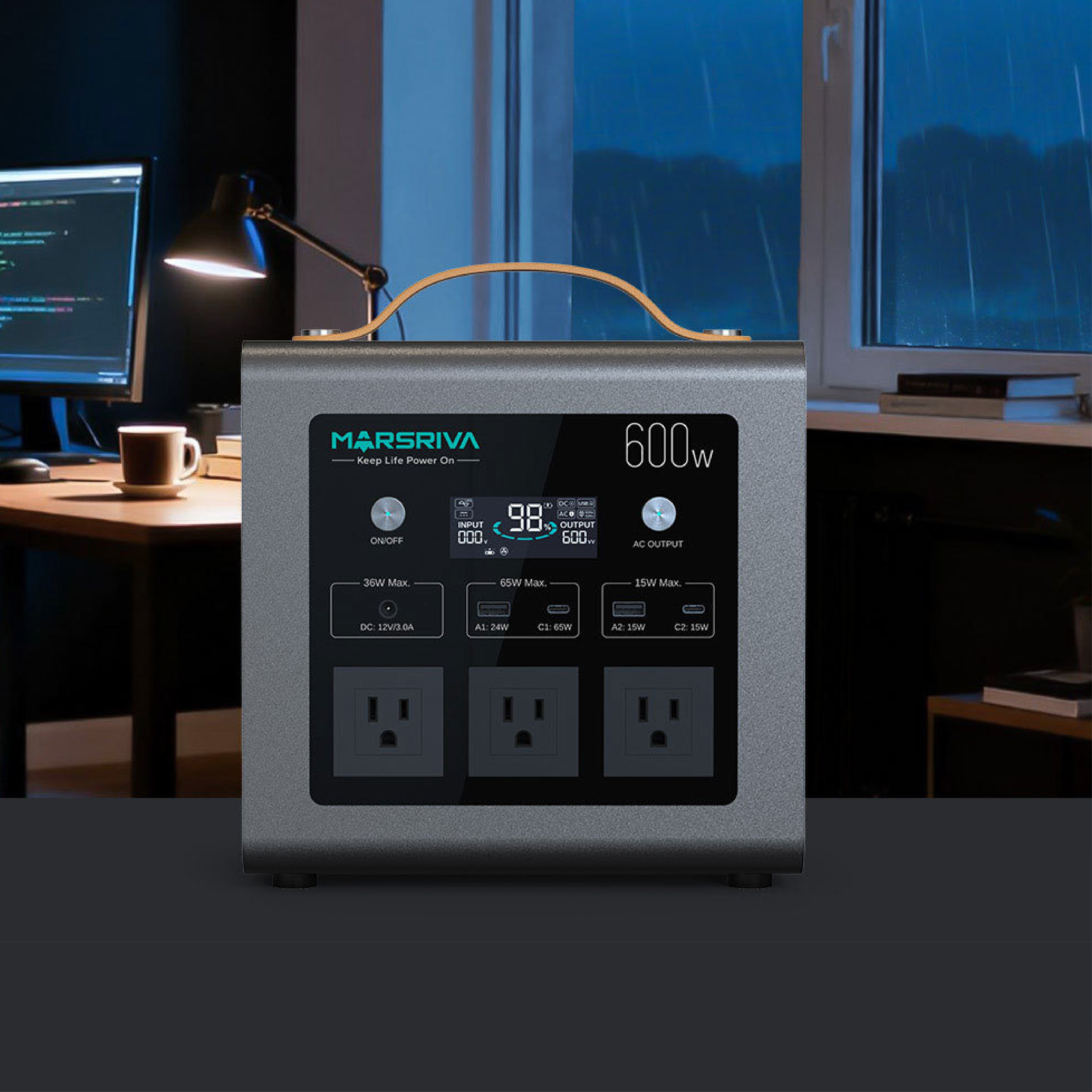 Estacion Marsriva Mp6 Plus 600w 40000mah - Imagen 2